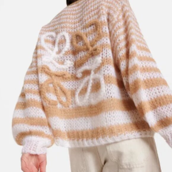 Loewe Anagram Knit Cardigan in Mohair Blend - Picture 2 of 11